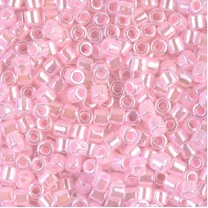 DBL0244 Lined Crystal Light Pink size 8/0 Miyuki Delica Beads, Colour 0244, 5.2g...