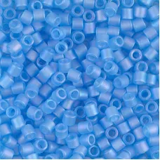 DBL0861 Matte Transparent Blue AB size 8/0 Miyuki Delica Beads, 5.2g approx.
