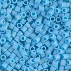 DBL0879 Matte Opaque Turquoise Blue AB size 8/0 Miyuki Delica Beads, Colour 0879...