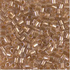 DBL0901 Sparkling Gold Lined Crystal size 8/0 Miyuki Delica Beads, Colour 0901, ...
