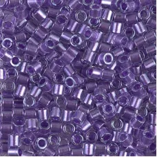 DBL0906 Sparkling Purple Lined Crystal size 8/0 Miyuki Delica Beads, Colour 0906...