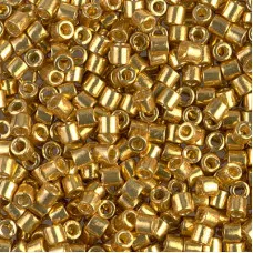 DBL1832 Duracoat Galvanised Gold  size 8/0 Miyuki Delica beads, colour 1832, 5.2...