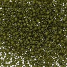 DB2357 Opaque Army Green Duracoat size 11/0 Miyuki Delica Beads, 5.2g approx.