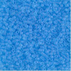 DB0747 Transparent Aqua Matte Miyuki 11/0 Delica Beads, 5.2g approx