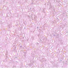 DBM0055 Pale Pink AB Lined-Dyed, Size 10/0  Miyuki Delica Beads, Colour code -55...