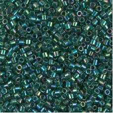 DBM0175 Emerald Transparent AB, Size 10/0  Miyuki Delica Beads, Colour code -017...