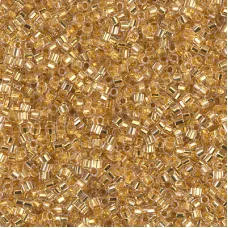 24kt Gold Lined Crystal, Colour Code 0033, Size 11/0  Cut  Miyuki Delica Beads, ...