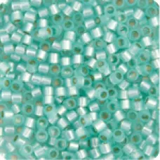 DB0626 Light Aqua Green Silver Lined Alabaster Dyed Miyuki 11/0 Miyuki Delica Beads, 5.2g approx. Colour 626 DB0626 Light Aqua Green Silver Lined Alabaster Dyed Miyuki 11/0 Miyuki Delica Beads, 5.2g approx. Colour 626