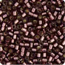 DBM1204 Mauve Silver Lined, Size 10/0  Miyuki Delica Beads, Colour 1204 - Approx...
