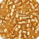 DBM0042 Miyuki Miyuki Delica Beads Gold Silver Lined, Size 10/0 , Colour code -42 - Approx. 5.2g DBM0042 Miyuki Miyuki Delica Beads Gold Silver Lined, Size 10/0 , Colour code -42 - Approx. 5.2g