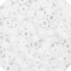 DBM0200 Chalk White Opaque, Size 10/0 Miyuki Delica Beads, Colour code -200 - Approx. 5.2g DBM0200 Chalk White Opaque, Size 10/0 Miyuki Delica Beads, Colour code -200 - Approx. 5.2g