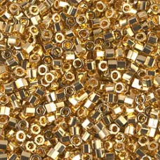 24Kt Gold Plated Miyuki Cut 11/0  Miyuki Delica Beads, Colour Code 0031, 3.3g ap...