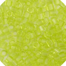 DBMC0712  Chartreuse Transparent 10/0 Cut Miyuki Delica Beads Colour Code 0712, ...