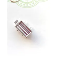 Elegant Elements 2 Hole Clasp for Delica Beads, Silver Plated