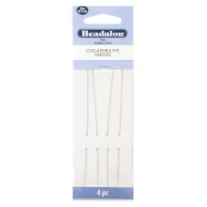 125mm Fine collapsible eye beading needle, pack of  4